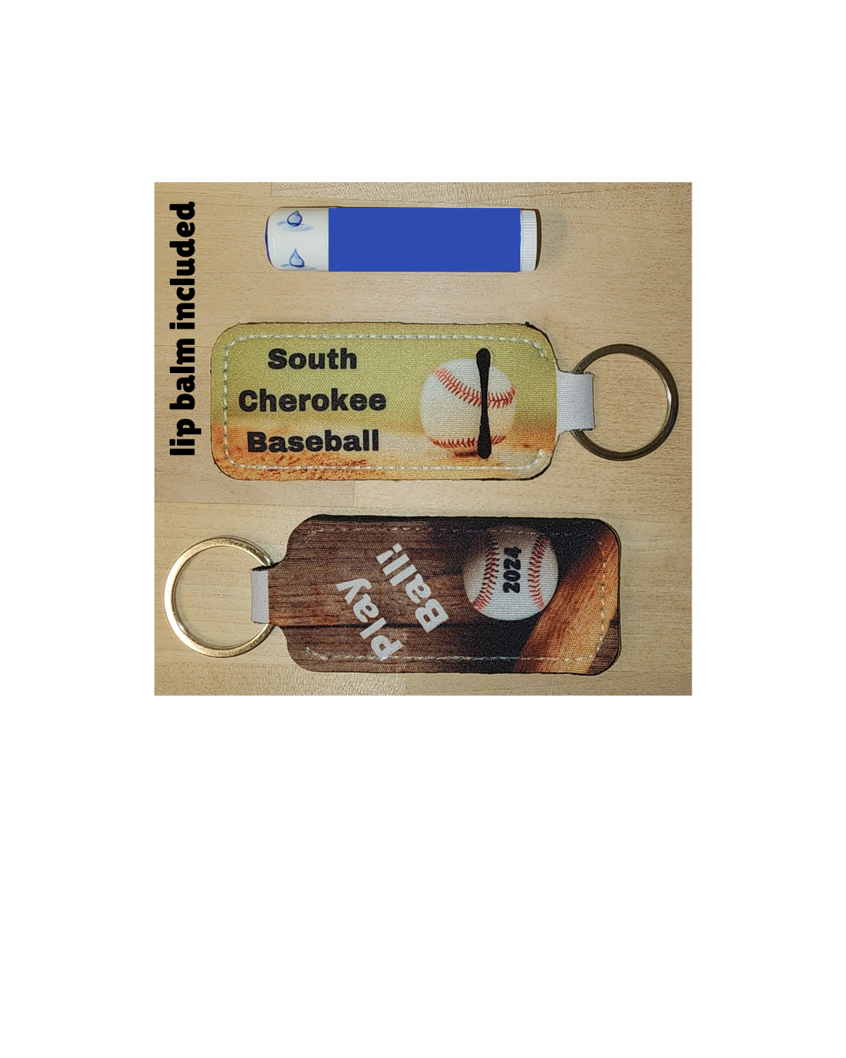 Lip balm holders w/ key ring - (multiple styles)