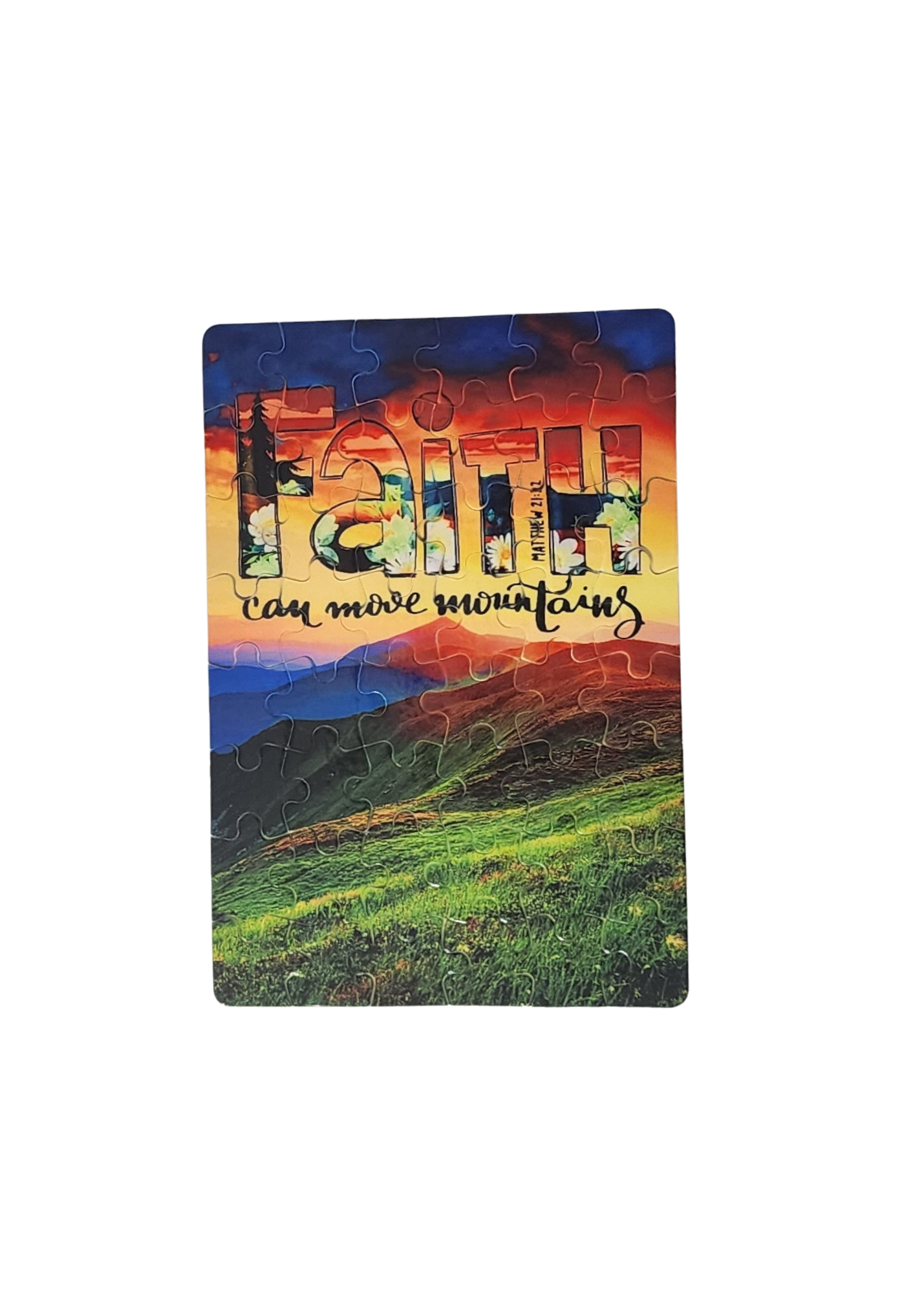 Puzzle with pouch/key ring - Faith
