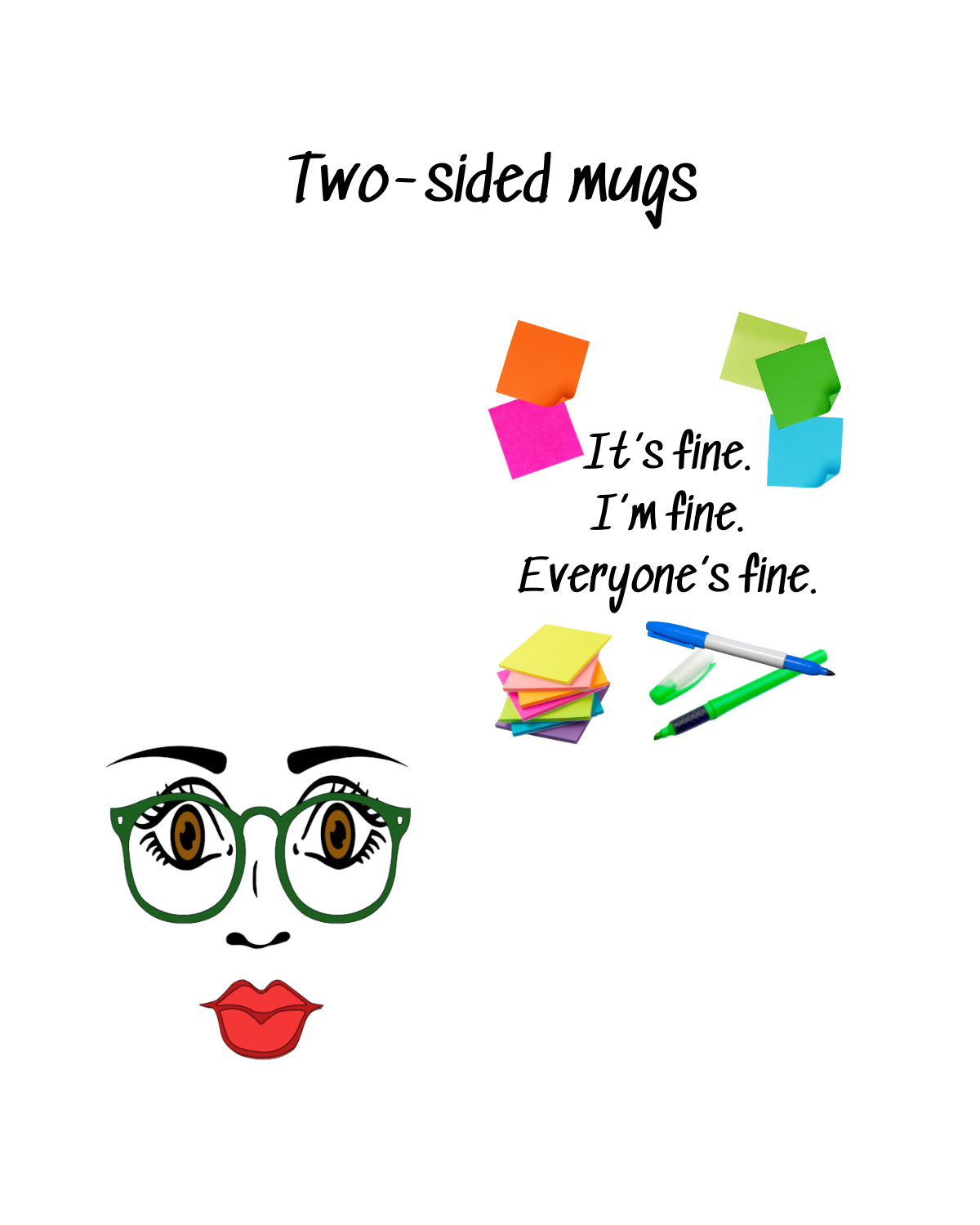 Mugs - Whimsical (several styles and colors available)