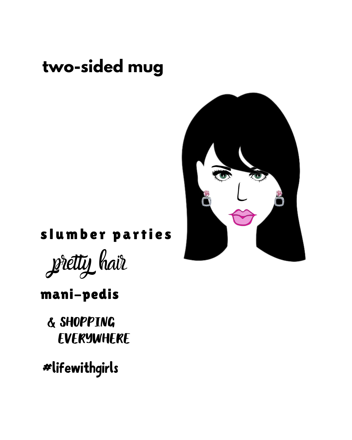 Mugs - Whimsical (several styles and colors available)