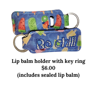 Lip balm holders w/ key ring - (multiple styles)